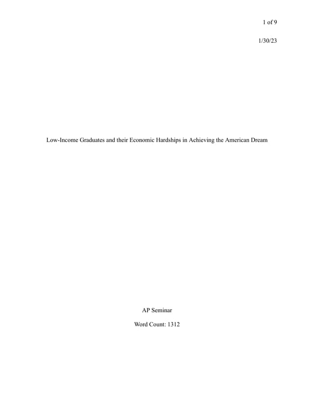 First page of Low-Income Community Development Strategies