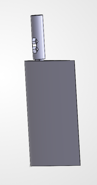 CAD model of a fin and adapter designed for FASt Lab water tunnel testing