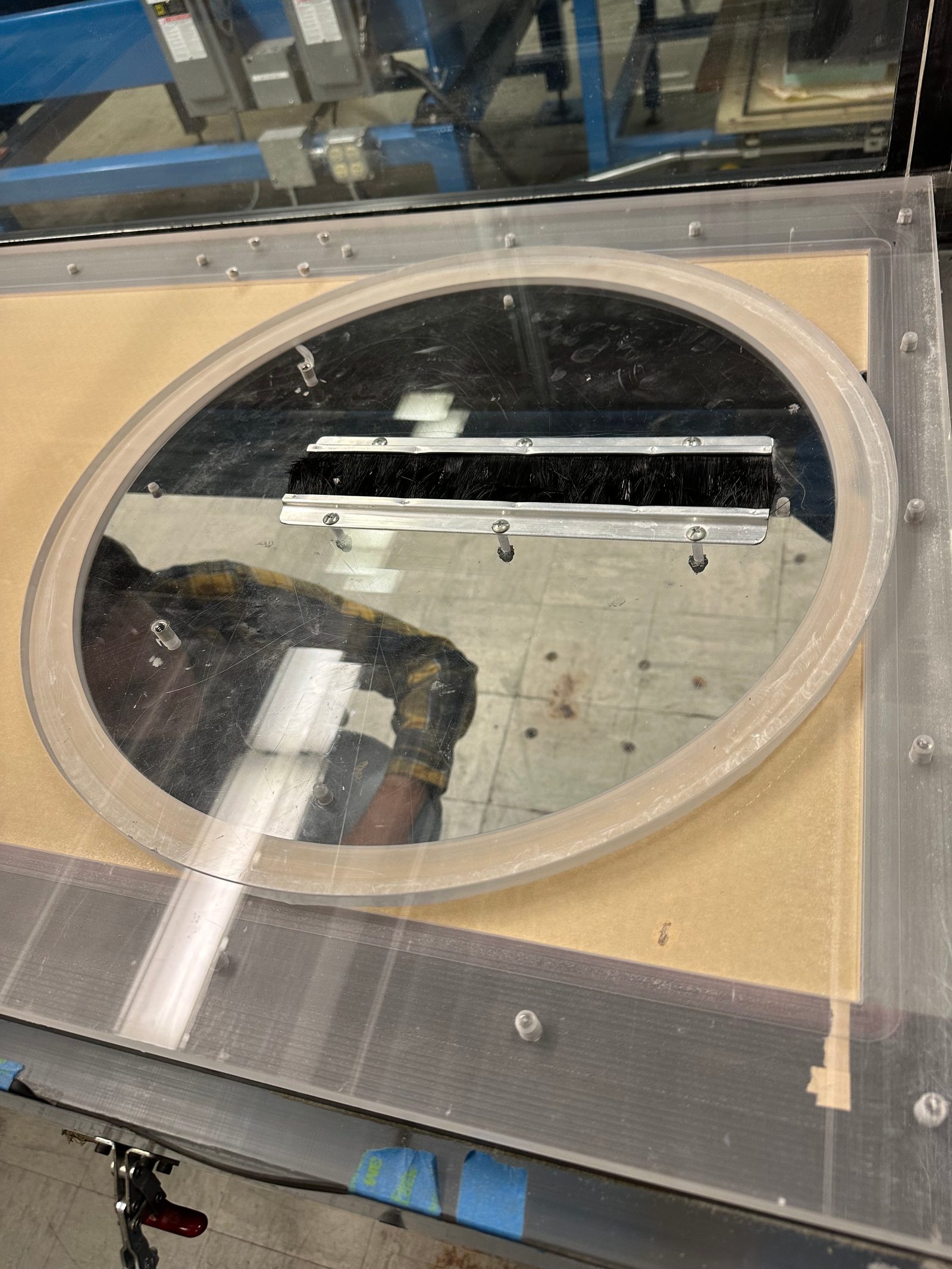 Rocket test article mounted in the wind tunnel test section